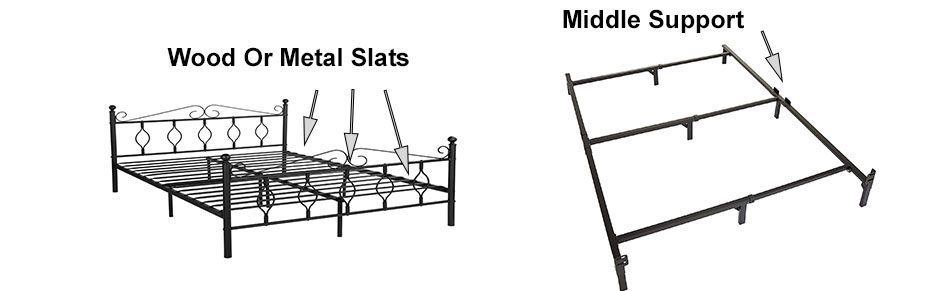 platform bed metal or wood slats